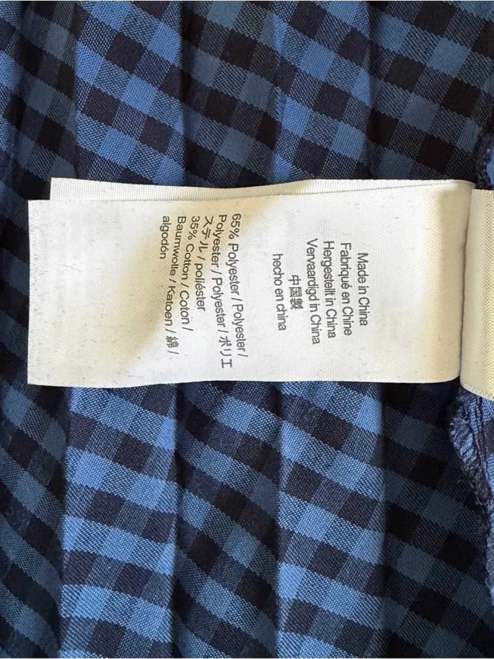 NWT J. Crew Smocked Waist Gingham Blue Pleated Cottagecore Peasant Midi Dress - Picture 6 of 6